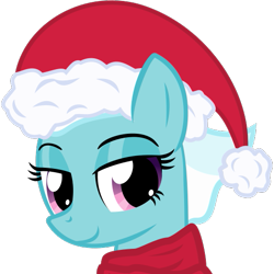 Size: 425x425 | Tagged: safe, artist:the smiling pony, fleetfoot, pegasus, pony, g4, .svg available, christmas, clothes, female, hat, holiday, lidded eyes, mare, santa hat, scarf, simple background, smiling, solo, svg, transparent background, vector