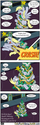 Size: 1280x4000 | Tagged: safe, artist:outofworkderpy, derpy hooves, pony, comic:out of work derpy, comic:outofworkderpy, g4, christmas, christmas tree, comic, female, funny, hearth's warming eve, holiday, outofworkderpy, solo, stuck, tree