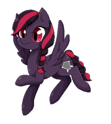 Size: 300x333 | Tagged: safe, artist:jagga-chan, oc, oc only, oc:duskwing, pegasus, pony, female, mare, pixel art, simple background, solo, transparent background