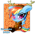 Size: 1800x1800 | Tagged: safe, artist:noisyvox, rainbow dash, pegasus, pony, g4, abstract background, animal costume, backwards cutie mark, blushing, christmas, clothes, costume, crossed hooves, cute, dashabetes, embarrassed, eye clipping through hair, female, holiday, kigurumi, mare, rainbow dash is not amused, reindeer costume, reindeer dash, rudolph dash, rudolph the red nosed reindeer, scrunchy face, sitting, solo, tsunderainbow, tsundere, unamused