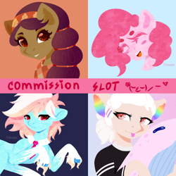Size: 800x800 | Tagged: safe, oc, oc only, pony, auction, bust, commission, commissions open, full body, half body, photo, portrait, sfw commissions, solo
