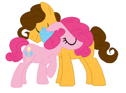 Size: 495x364 | Tagged: safe, artist:clammmm, cheese sandwich, pinkie pie, g4, female, male, ship:cheesepie, shipping, simple background, straight, white background