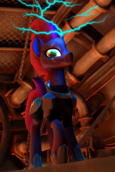 Size: 2000x3000 | Tagged: safe, artist:feuerrader-nmm, tempest shadow, pony, g4, 3d, female, high res, magic, solo