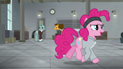 Size: 1920x1080 | Tagged: safe, screencap, cheese sandwich, pinkie pie, sans smirk, g4, the last laugh