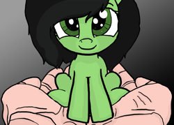 Size: 2100x1500 | Tagged: safe, artist:anon3mous1, oc, oc:filly anon, earth pony, human, pony, cute, female, filly, holding a pony