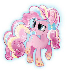 Size: 4848x5150 | Tagged: safe, artist:php178, derpibooru exclusive, pinkie pie, crystal pony, earth pony, pony, g4, crystallized, female, rainbow power, simple background, solo, transparent background, vector