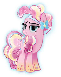 Size: 5000x6274 | Tagged: safe, artist:php178, derpibooru exclusive, pinkie pie, earth pony, pony, g4, .svg available, bedroom eyes, crystal, female, happy, rainbow power, simple background, smiling, solo, standing, transparent background, vector