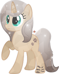 Size: 1024x1287 | Tagged: safe, artist:meteor-spark, oc, oc only, oc:plomotte paw, crystal pony, pony, unicorn, crystallized, logo, simple background, solo, transparent background, watermark