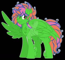 Size: 1280x1185 | Tagged: safe, artist:missbramblemele, oc, oc only, pegasus, pony, black background, deviantart watermark, male, obtrusive watermark, simple background, solo, stallion, watermark, white outline, wing hands, wings