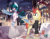 Size: 4010x3128 | Tagged: safe, artist:nevobaster, oc, oc only, oc:delta vee, oc:jet stream, pegasus, pony, balancing, blushing, bridge, city, clothes, eye clipping through hair, female, freckles, glasses, high res, holding wings, looking at each other, male, mare, mud, night, pants, puddle, scenery, shirt, sign, snow, stallion, sweater, tsundere, turtleneck, wholesome, wing hands, wings