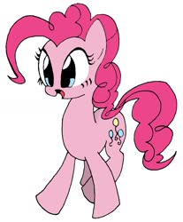 Size: 1251x1510 | Tagged: safe, artist:lemonspark, pinkie pie, earth pony, pony, g4, cute, diapinkes, female, mare, open mouth, pixiv, simple background, solo, white background