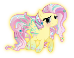 Size: 5959x4626 | Tagged: safe, artist:php178, derpibooru exclusive, fluttershy, crystal pony, pegasus, pony, g4, crystallized, female, rainbow power, simple background, solo, transparent background