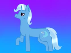 Size: 1280x960 | Tagged: safe, artist:lightningbolt39, trixie, pony, unicorn, g4, female, gradient background, mare, raised hoof