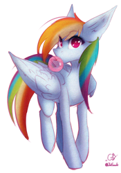 Size: 1024x1462 | Tagged: safe, artist:greenmarta, rainbow dash, pegasus, pony, g4, bubblegum, collaboration, colored pupils, cute, dashabetes, female, food, gum, mare, simple background, solo, transparent background