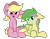 Size: 1550x1200 | Tagged: safe, artist:nevaylin, oc, oc only, oc:harmonic tune, oc:harmony star, earth pony, pegasus, pony, 2020 community collab, derpibooru community collaboration, harmonycon, cute, duo, hat, looking at you, lying down, male, simple background, sitting, transparent background