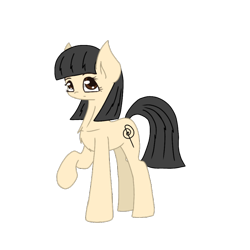Size: 640x640 | Tagged: artist needed, safe, oc, oc only, oc:gypsum longbat, earth pony, pony, female, mare, raised hoof, simple background, solo, standing, transparent background