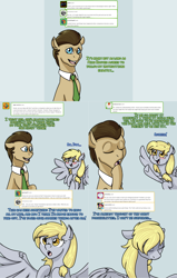 Size: 2002x3152 | Tagged: safe, artist:liams_creative_corner, derpy hooves, doctor whooves, time turner, earth pony, pony, lovestruck derpy, g4, high res
