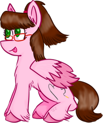 Size: 1142x1361 | Tagged: safe, artist:thunderzizi, oc, oc only, oc:zizi horse, pegasus, pony, 2020 community collab, derpibooru community collaboration, female, glasses, heart eyes, simple background, solo, tongue out, transparent background, unshorn fetlocks, wingding eyes