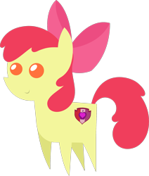 Size: 1785x2101 | Tagged: safe, artist:estories, editor:slayerbvc, apple bloom, earth pony, pony, g4, apple bloom's bow, bow, cropped, female, filly, hair bow, pointy ponies, simple background, smiling, solo, transparent background, vector