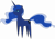 Size: 4881x3485 | Tagged: safe, artist:estories, edit, editor:slayerbvc, princess luna, alicorn, pony, g4, accessory-less edit, cropped, female, mare, missing accessory, pointy ponies, simple background, smiling, solo, transparent background