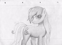 Size: 2845x2107 | Tagged: safe, artist:mafinzy, octavia melody, earth pony, pony, g4, alternate hairstyle, female, graph paper, high res, mare, solo, traditional art