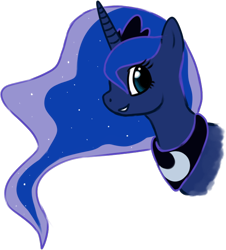 Size: 580x642 | Tagged: safe, artist:thesilliestwilly, princess luna, alicorn, pony, g4, bust, female, mare, simple background, solo, transparent background