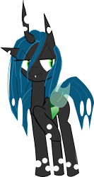 Size: 435x817 | Tagged: safe, artist:roadboat, queen chrysalis, changeling, changeling queen, g4, female, raised hoof, simple background, solo, transparent background, transparent wings, wings