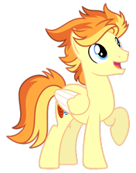 Size: 1021x1299 | Tagged: safe, oc, oc only, oc:freesurfer finn, pegasus, pony, 2020 community collab, derpibooru community collaboration, male, raised hoof, simple background, solo, standing, transparent background, wings