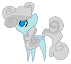 Size: 267x239 | Tagged: safe, anonymous artist, oc, oc only, oc:heavy rain, pegasus, pony, fanfic:to be a wonderbolt, background pony, blank flank, blue eyes, cloudy mane, commissioner:genki, concept art, cumulonimbus mane, fanfic art, fanfic character, pegasus oc, simple background, sky blue coat, solo, swirly mane, transparent background, weather control pegasi