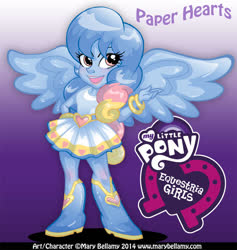 Size: 739x781 | Tagged: safe, artist:marybellamy, oc, oc:paper hearts, pegasus, equestria girls, g4, solo, wings