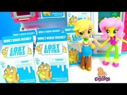 Size: 450x337 | Tagged: safe, applejack, fluttershy, cat, equestria girls, g4, animal, doll, female, hasbro, lost kitties, my toys pink, shop, toy