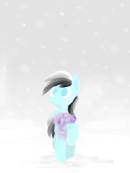 Size: 1500x2000 | Tagged: safe, artist:astery, derpibooru exclusive, oc, oc:tispacy, pegasus, pony, blushing, clothes, looking up, scarf, snow, walking