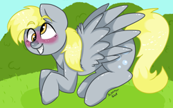 Size: 1600x1000 | Tagged: safe, artist:scooterglue, derpy hooves, pegasus, pony, g4, female, mare, solo