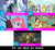Size: 1704x1560 | Tagged: safe, artist:don2602, edit, edited screencap, screencap, applejack, autumn blaze, boyle, captain celaeno, fluttershy, lix spittle, mullet (g4), pinkie pie, rainbow dash, rarity, spike, squabble, thorax, twilight sparkle, changeling, dragon, earth pony, kirin, parrot pirates, pegasus, pony, unicorn, anthro, friendship is magic, g4, magical mystery cure, my little pony: the movie, sounds of silence, the times they are a changeling, a changeling can change, a kirin tale, a true true friend, anthro with ponies, armor, big crown thingy, crystal guard, crystal guard armor, dead tree, element of generosity, element of honesty, element of kindness, element of loyalty, element of magic, elements of harmony, hat, jewelry, laughter song, looking at each other, looking back, mane six, multiple characters, pirate, pirate hat, regalia, spoon, sword, time to be awesome, top 100 mlp g4 songs, tree, weapon