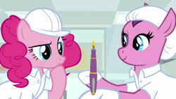 Size: 1920x1080 | Tagged: safe, screencap, lavender flask, pinkie pie, earth pony, pony, g4, the last laugh, pen