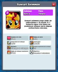 Size: 546x671 | Tagged: safe, sunset shimmer, pony, unicorn, g4, clash royale, female, game, good, icon, mare, neon, profile, smiling, supercell