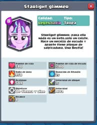 Size: 516x664 | Tagged: safe, starlight glimmer, pony, unicorn, g4, clash royale, female, game, good, icon, mare, profile, smiling, supercell