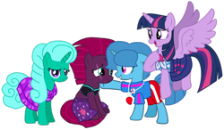 Size: 1850x1080 | Tagged: safe, artist:徐詩珮, fizzlepop berrytwist, glitter drops, spring rain, tempest shadow, twilight sparkle, alicorn, pony, unicorn, series:sprglitemplight diary, series:sprglitemplight life jacket days, series:springshadowdrops diary, series:springshadowdrops life jacket days, g4, alternate universe, base used, bisexual, broken horn, clothes, cute, equestria girls outfit, female, glitterbetes, horn, lesbian, lifeguard, lifeguard spring rain, polyamory, ship:glitterlight, ship:glittershadow, ship:sprglitemplight, ship:springdrops, ship:springlight, ship:springshadow, ship:springshadowdrops, ship:tempestlight, shipping, simple background, springbetes, swimsuit, tempestbetes, transparent background, twilight sparkle (alicorn)