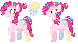 Size: 1280x728 | Tagged: safe, artist:velocityspell, pinkie pie, earth pony, pony, g4, base used, bubble berry, rule 63, simple background, solo, transparent background