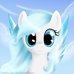 Size: 3000x3000 | Tagged: safe, artist:0okami-0ni, oc, oc only, pony, bust, high res, sky, solo