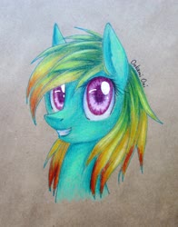 Size: 3240x4137 | Tagged: safe, artist:0okami-0ni, oc, oc only, pony, bust, solo, traditional art