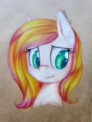 Size: 3240x4320 | Tagged: safe, artist:0okami-0ni, oc, oc only, pony, bust, solo, traditional art
