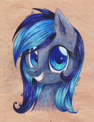 Size: 1462x1900 | Tagged: safe, artist:0okami-0ni, oc, oc only, pony, bust, solo, traditional art