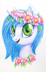 Size: 2795x4365 | Tagged: safe, artist:0okami-0ni, oc, oc only, pony, bust, solo, traditional art