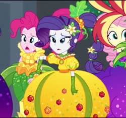 Size: 750x704 | Tagged: safe, screencap, rarity, equestria girls, equestria girls specials, g4, my little pony equestria girls: better together, my little pony equestria girls: holidays unwrapped, o come all ye squashful, cornucopia costumes, cropped, inflatable dress