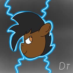 Size: 768x768 | Tagged: safe, artist:dashing thunder, oc, oc:dashing thunder, pony, bust, lightning