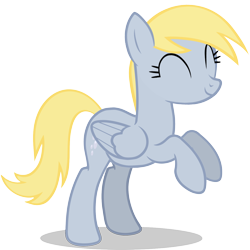 Size: 1280x1280 | Tagged: safe, artist:elibrony, derpibooru exclusive, derpy hooves, pegasus, pony, g4, ^^, eyes closed, female, inkscape, mare, rearing, simple background, solo, transparent background, vector