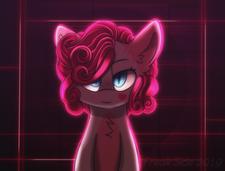 Size: 2500x1900 | Tagged: safe, artist:freak side inc, oc, oc only, oc:starheart, earth pony, pony, abstract background, chest fluff, heart, smiling, solo, tattoo