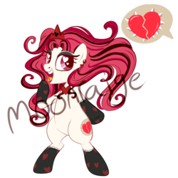 Size: 1000x1000 | Tagged: safe, artist:peachesandcreamated, oc, oc only, oc:adopt, earth pony, pony, bipedal, clothes, earth pony oc, female, heart eyes, heartbreak, mare, open mouth, simple background, socks, solo, transparent background, watermark, wingding eyes