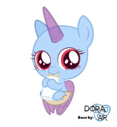 Size: 4000x4329 | Tagged: safe, artist:doraair, oc, oc only, alicorn, pony, alicorn oc, baby, baby pony, base, horn, looking at you, milk bottle, simple background, smiling, solo, transparent background